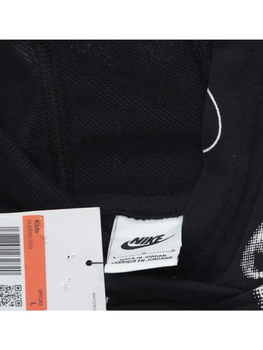 Nike Kids All-Over Print Club Logo Hoodie HJ2682 Black / White L